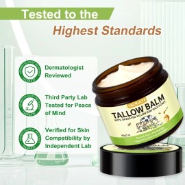 Organic Grass-Fed Beef Tallow & Raw Honey Balm - Handmade Whipped Moisturizer