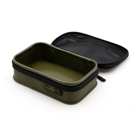 Korda Compac 110 Tackle Storage System | Waterproof EVA Material, Clear Lid, Zipped Pouch for Tackle Organization | Compact and Durable