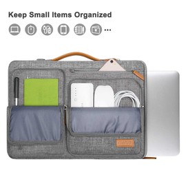 MOSISO 360 Protective Laptop Shoulder Bag,13 inch Computer Bag Compatible with MacBook Air 13 inch M3 M2 M1 2024-2018/Pro 13 inch 2024-2016,Side Open Messenger Bag with 4 Zipper Pockets&Handle, Gray