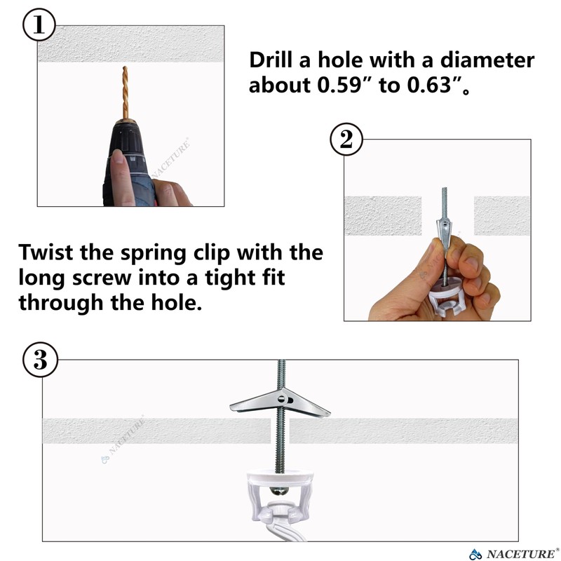NACETURE Swivel Swag Hooks for Ceiling Hanging - Ceiling Hooks