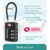 Search Alert TSA Approved Travel Combination Luggage Cable Locks for