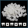 TUCKBOLD 100Pcs White Square Plastic Fastener Retainer Clips for Auto