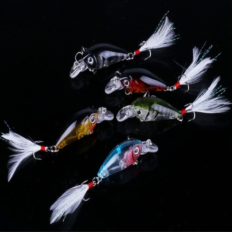 CENPEK 5pcs Luya Bait 4.5cm/4g Micro-submersible Hard Bait Blood Tank