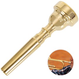 Gold-Plated 7C Trumpet Mouthpieces, Trumpet Mouthpieces, Instrument Mouthpieces, Gold-Plated Replacement Trumpet Mouthpieces, Suitable for Beginners Instrumental Accessories