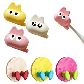Cute Toothbrush Cover Protector with Toothbrush Holder Set of 6