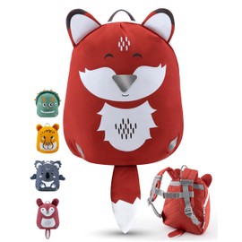 LAUBGOLD Nursery Backpack Girls and Boys Unisex Nursery Backpack from 1 Year Children's Backpack with Chest Strap and Reflective Cords Lightweight Backpack Nursery Unisex 3.6 Litres Nursery Bag, Red |