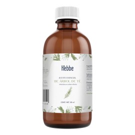 Aceite Esencial Tea Tree Puro, Arbol de Te Cosmético capilar, facial, uso en difusor Aromaterapia, Spa Hebbe Cosmetics & Ludika 50ml