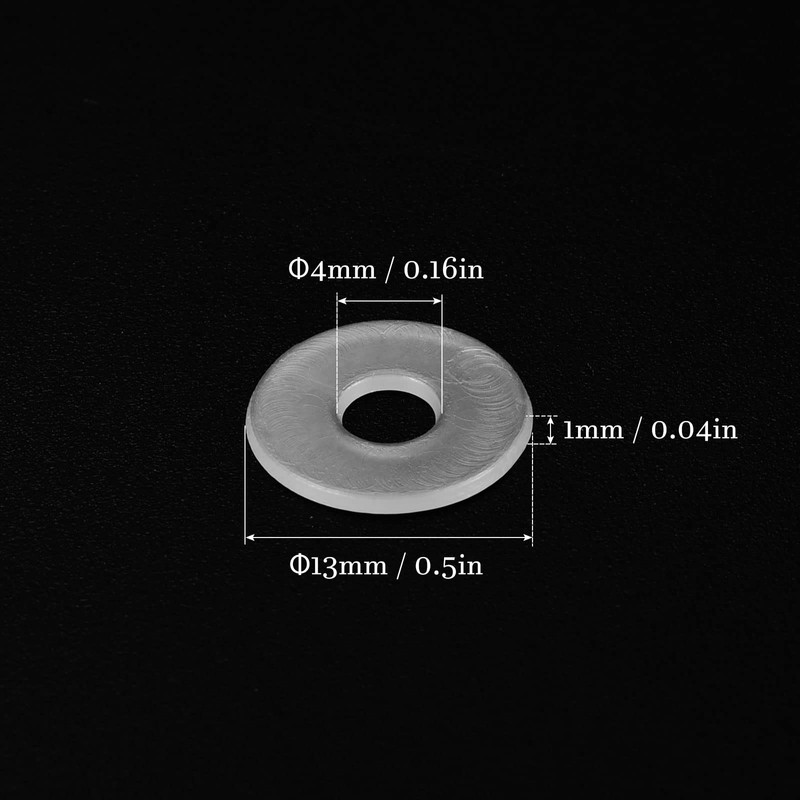 QUARKZMAN M4 13mm Outer Diameter Plastic Round Flat Washer Seal