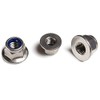 Hexagonal nuts with flange self-locking (with polyamide clamping part) -