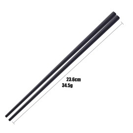 Bisda Chopsticks Stainless Steel Chopsticks Korean Chopsticks Set of 5 Pairs Black 18-8 Stainless Steel 9.3 inches (23.5 cm) Square Metal Chopsticks for Business Guests Outdoor Camping