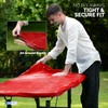 LINPRO 5Pk Plastic Table Cloths Disposable for Parties 8ft Picnic