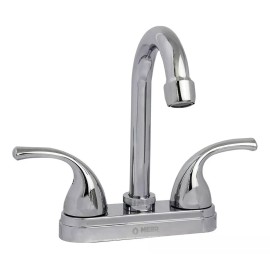 CNX Mezcladora Para Lavabo De 1/4 De Vuelta Acero Inox Meer Abs Color Plateado