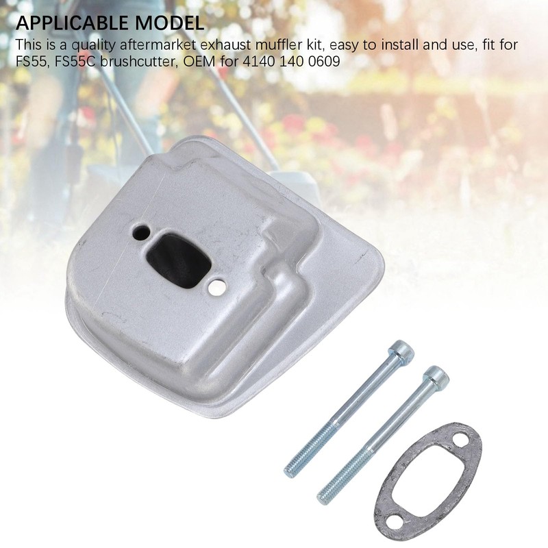 Brush Cutter Exhaust Kit Muffler Replacement for FS55 FS55C 4140