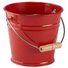 Glückskäfer 535054 Metal Bucket with Wooden Handle Red