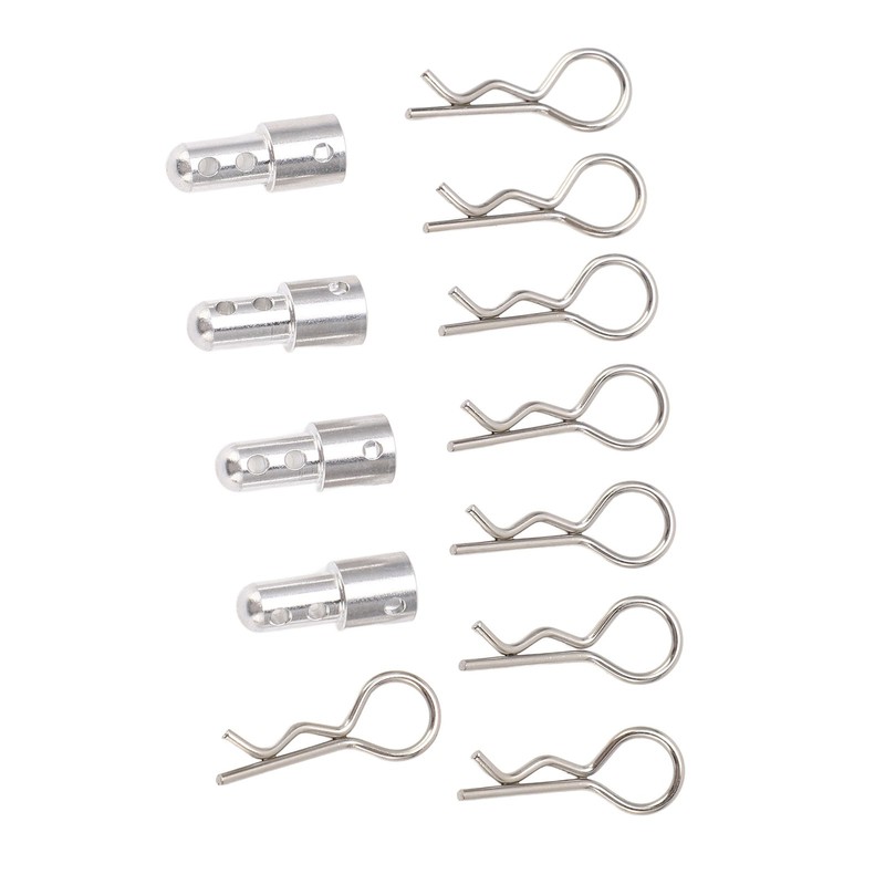 4Pcs RC Body Post Mount Stable High Strength Silver Rugged