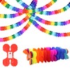 WestCH Pack of 7 Colourful Garland, Paper Decoration, Carnival Garlands,