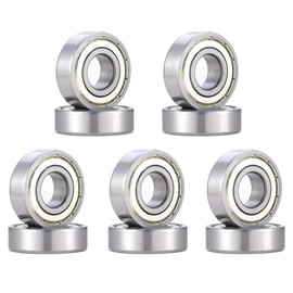 TUZUK 6000ZZ Deep Groove Ball Bearing P6 10 x 26 x 8 mm Lubricated Bearings Double Metal Seal Silver Tone Scooter and Skateboard Wheel - Pack of 10