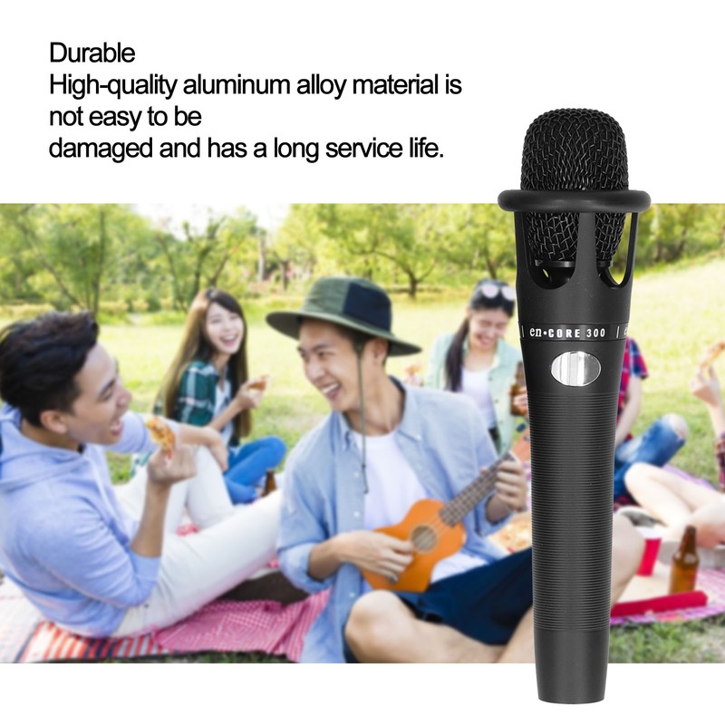 E300 Handheld Microphone with XLR 3.5mm Audio Cable for Music