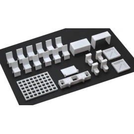- Muebles Para Maquetas  Escala 175  Blanco  90 Piezas -                                                                                              