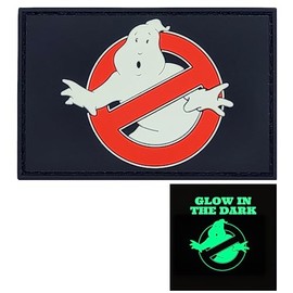 Ghostbusters No Ghost Glow in The Dark Tactical 3D-PVC Rubber Patch - 3 x 2 inch Hook Fastener Backing P787