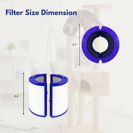 Nispira TP06 HP06 Replacement Filter for Dyson 360 Combi Glass HEPA Carbon Air Purifier 2-in-1 PH02 PH01 PH03 PH04 HP07 TP07 HP09 TP09, Part #970341-01, 1 Pack