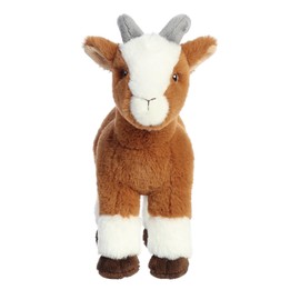 Aurora® Eco-Friendly Eco Nation™ Goat Stuffed Animal - Environmental Consciousness - Recycled Materials - Brown 10.5 Inches