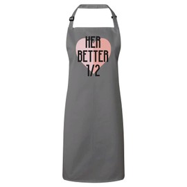 Fabulous Premium-Küchenschürze Grau Her Better Half Wedding Anniversary Celebration Gift Ideas Couple Marriage Love