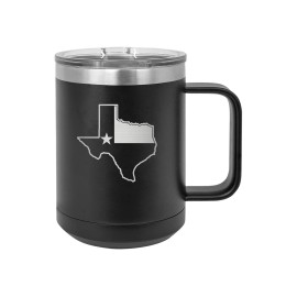Rogue River Tactical Texas State Flag Heavy Duty Stainless Steel Black Coffee...