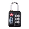 South Main Hardware TSA-Accepted Resettable Luggage Lock, Black