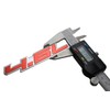 ERPART 4.6L Liter Embossed RED on Highly Polished Silver Real