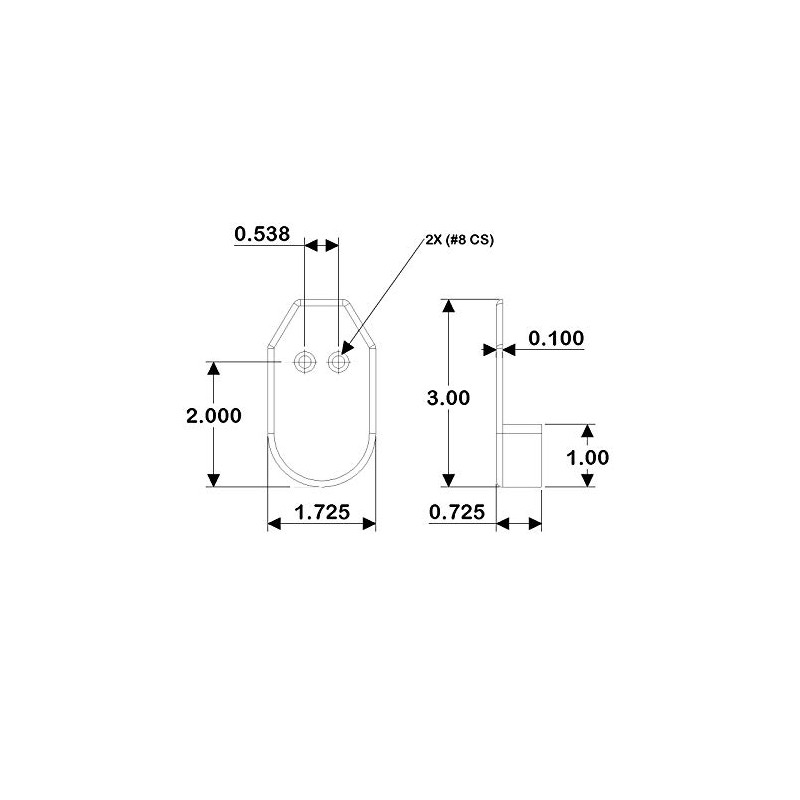 1-9/16’’ RUB RAIL END CAP, Black Nylon