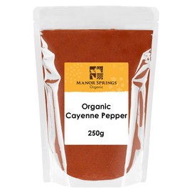 Organic Ground Cayenne Pepper 250g by Manor Springs Organic