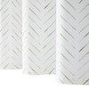 TOPICK Green and White Herringbone Chevron Modern Shower Curtain for