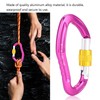Aluminum Alloy 24KN Carabiner D Buckle Spring Clip Keychain Hook
