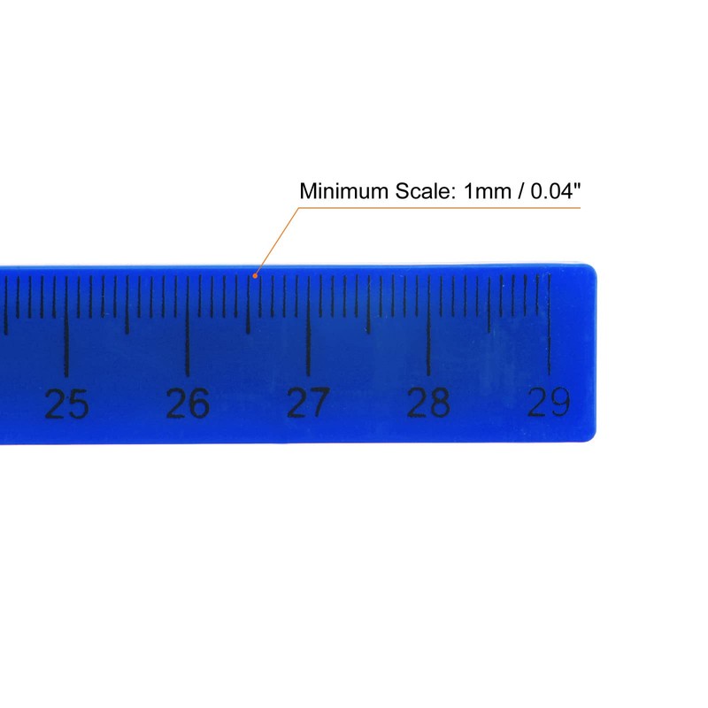 sourcing map Whiteboard Magnetic Ruler 29cm Metric Blackboard Straight Rulers