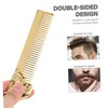 Outanaya Beard Grooming Comb for Men Double-sided Skull Design Hair