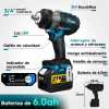 3/4'' Llave Impacto Inalámbrica Sin Escobillas Gisam W4030