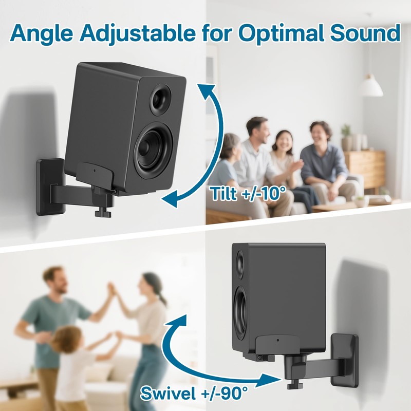 Adjustable Speaker Mounts for Most Large Speakers - Dual Side