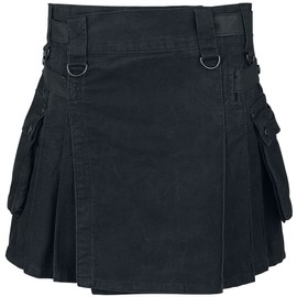Black Premium by EMP Kilt Women's Short Skirt Black Basics, Casual Wear, Festival, black