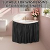 Fabric Sink Skirt Waterproof Self-Adhesive Bathroom Sink Skirt Diamond Stitch