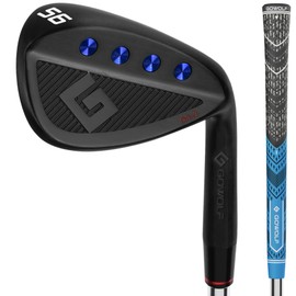 Gowolf 56 Degree Wedge Right Hand - Premium Forged Full Face Golf Wedges for Men, Golf Gap Wedges Sand Wedge Lob Wedge, Golf Clubs CNC Milled Face for More Spin - Great Golf Gifts (Black 56 Degree)