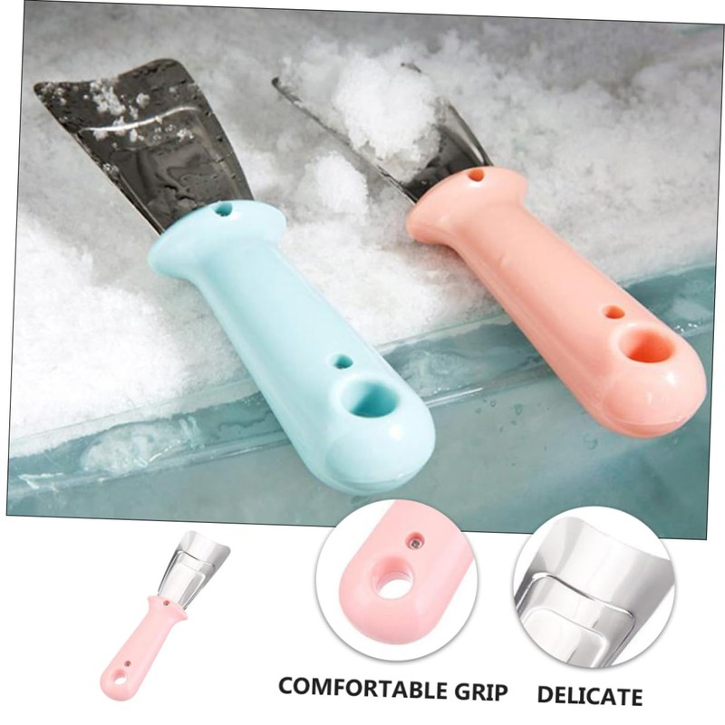 CAXUSD 3pcs Stainless Steel Ice Removal Scoop Compact Deicing Shovel