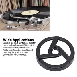 45 Record Adapter for Turntable 45 RPM 7 Inch Record Player, 38mm Adaptor Snap in Insert for and Most Turntable Accessories