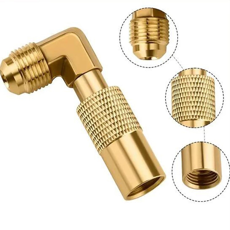 iLulala Propane Elbow Adapter, Low Pressure 3/8" Male Flare Propane