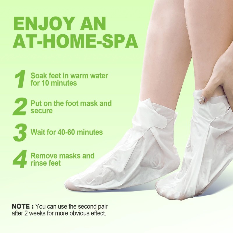 Foot Peel Mask 3 Pairs - Exfoliating Peeling Callus Remover,