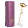 24K GoldPlated Real Rose Valentine's Day Golden Rose with Base