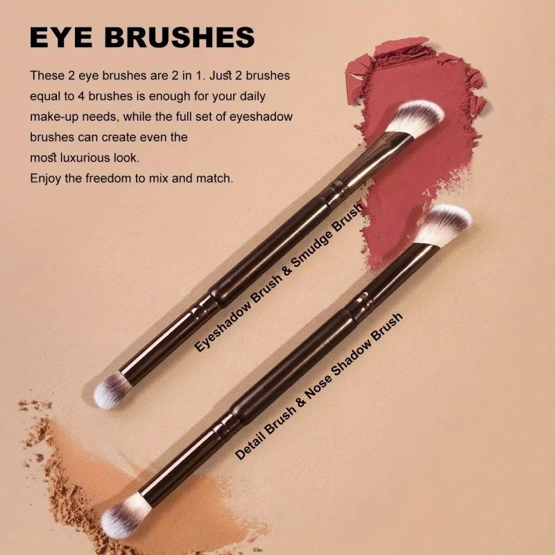 Juego 6 Brochas De Maquillaje Nylon Para Rostro