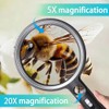 SKGXMAGN Handheld Magnifying Glass with Light for Reading, Real Glass