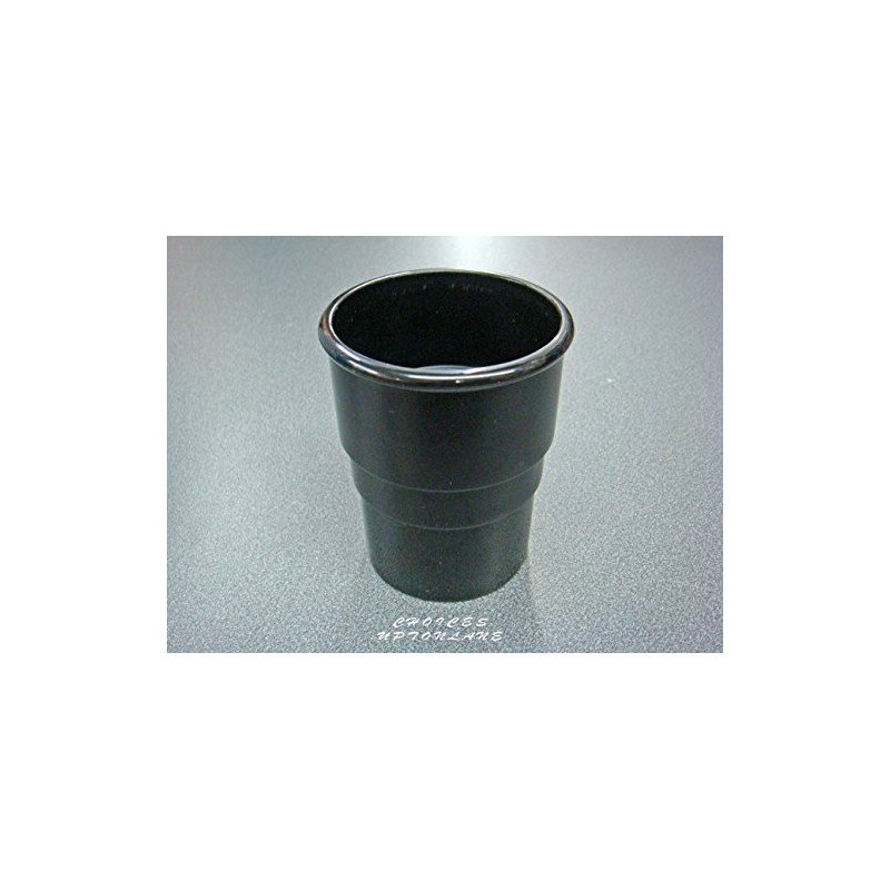 BLACK ROUND 68MM DOWN PIPE STRAIGHT CONNECTOR