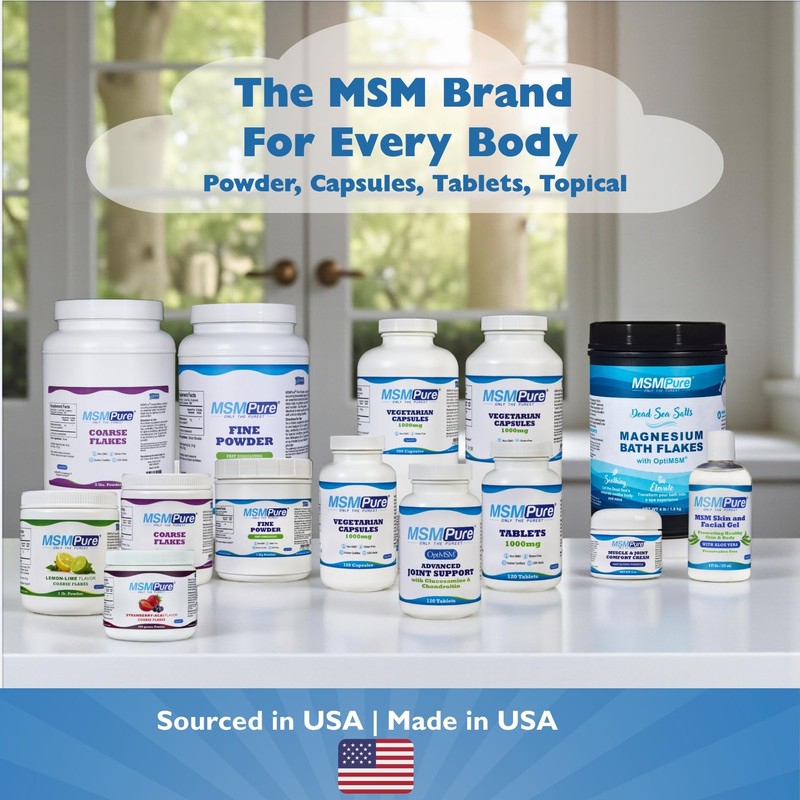 KALA HEALTH MSMPure MSM Tablets – 1,000 mg US-Made MSM
